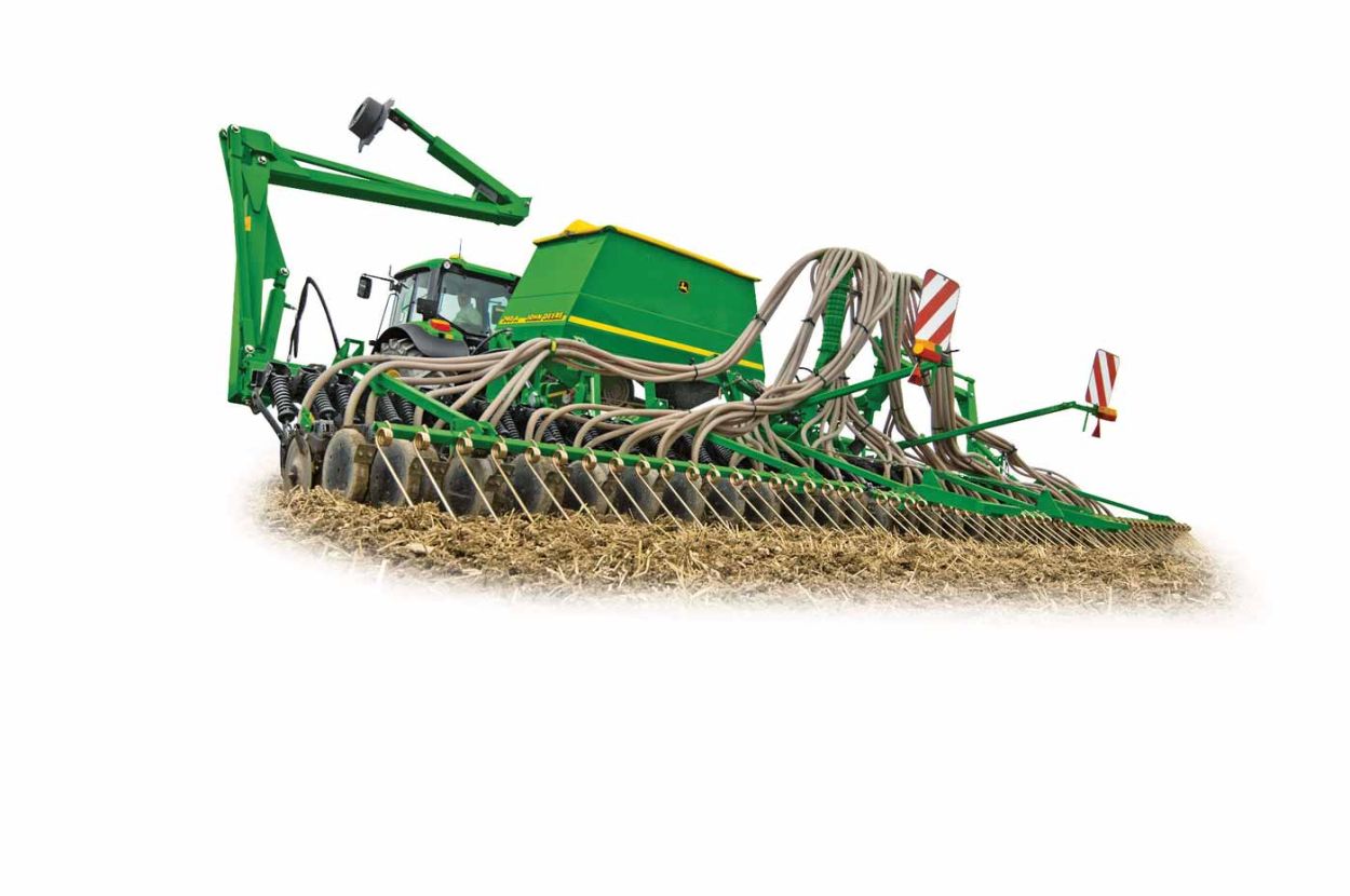 740A double disc pneumatic mulch drill.