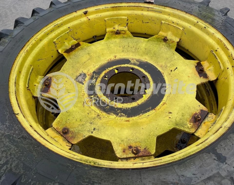 John Deere 340/85R46 Row Crop Wheels Mitch tyres adjustable centres 